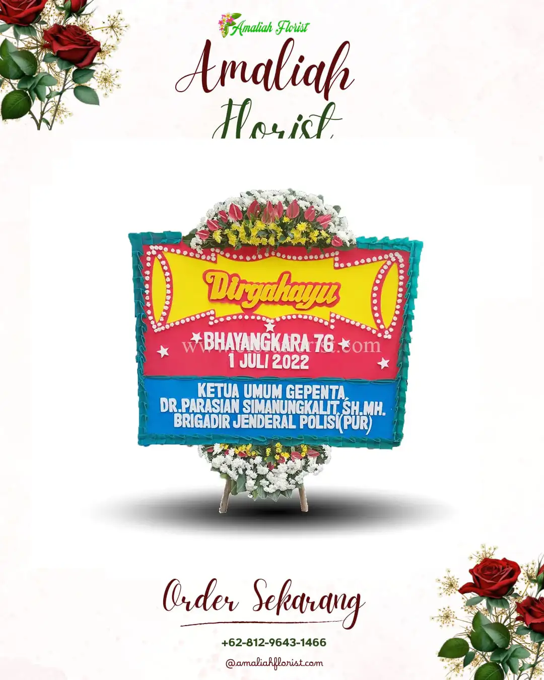 Papan Bunga HUT Ulang Tahun Tonggalan